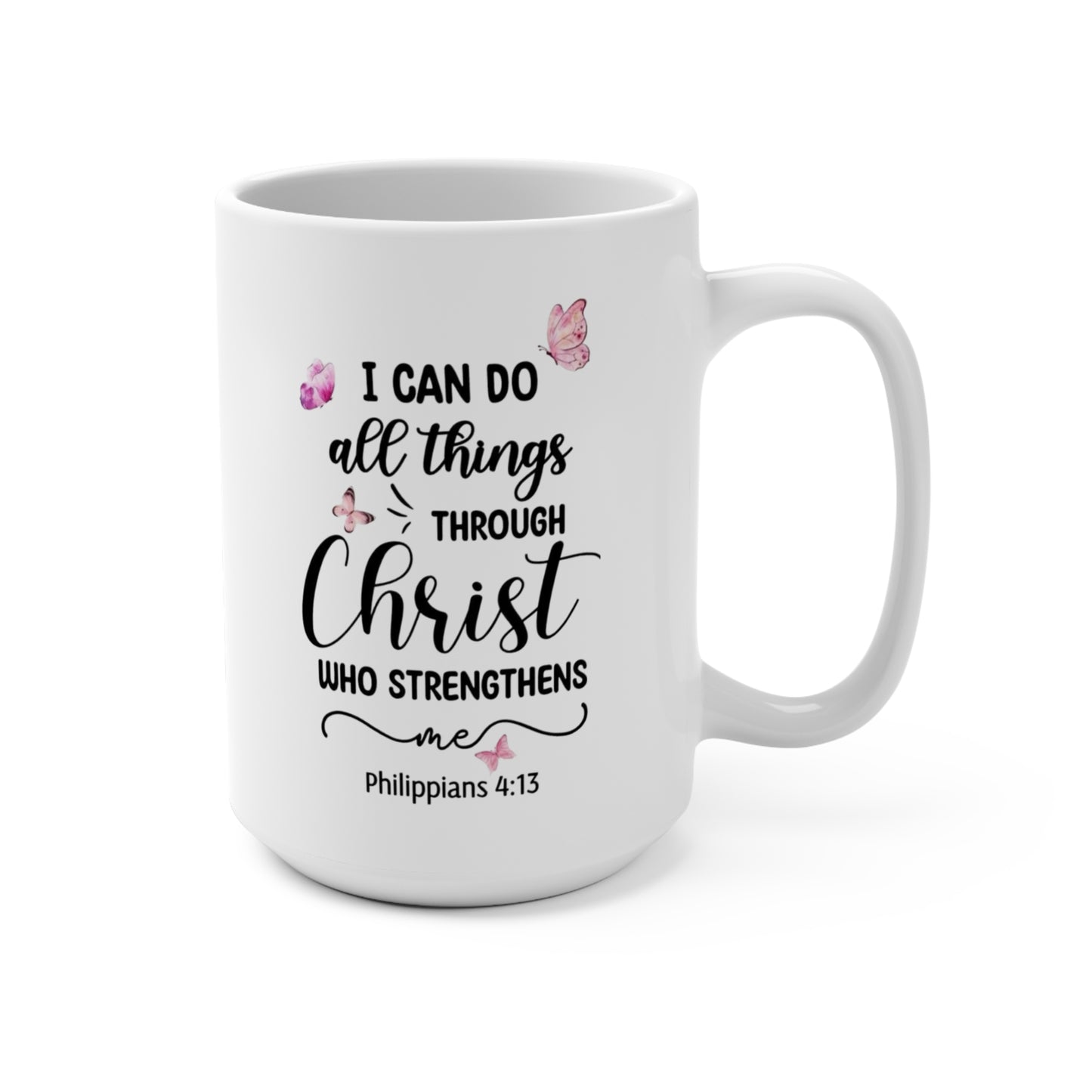 Inspirational 15oz Mug - Faith Quote for Daily Motivation