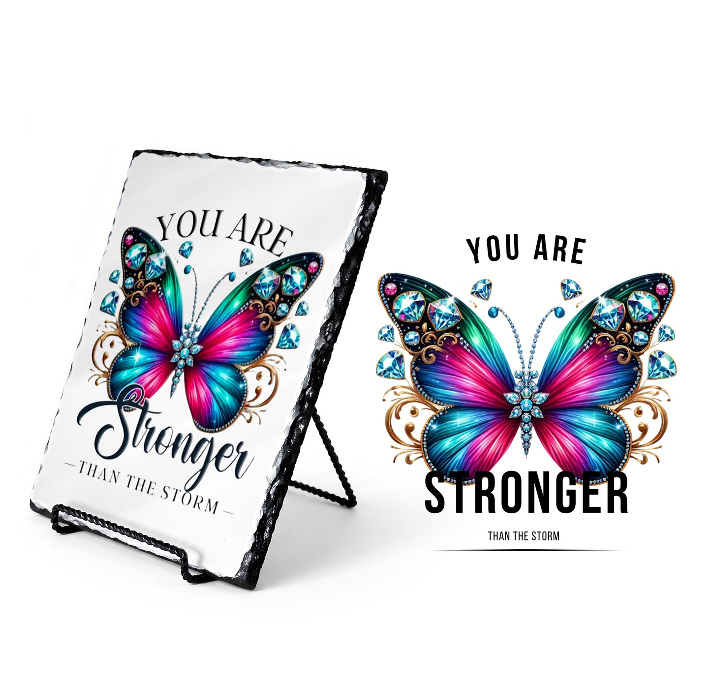 You Are Stronger Than Storm Personalized Scripture Slate