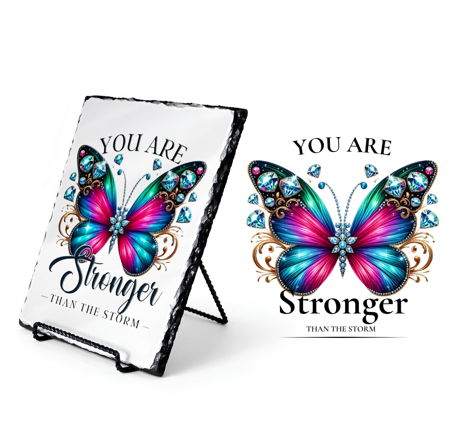 You Are Stronger Than Storm Personalized Scripture Slate