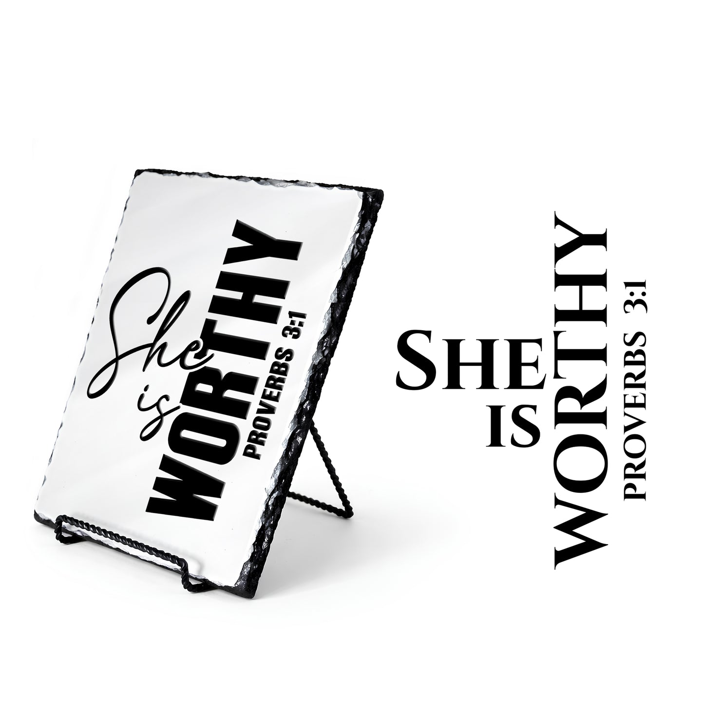 She Is Worthy Proverbs 3:1 Scripture Slate