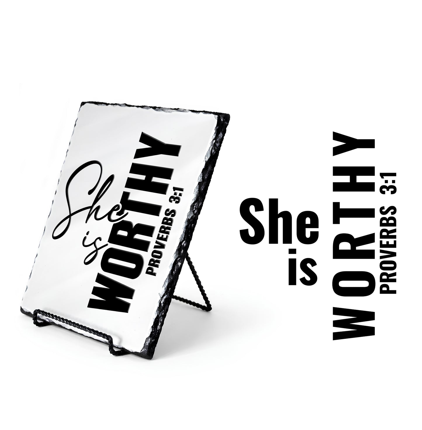 She Is Worthy Proverbs 3:1 Scripture Slate