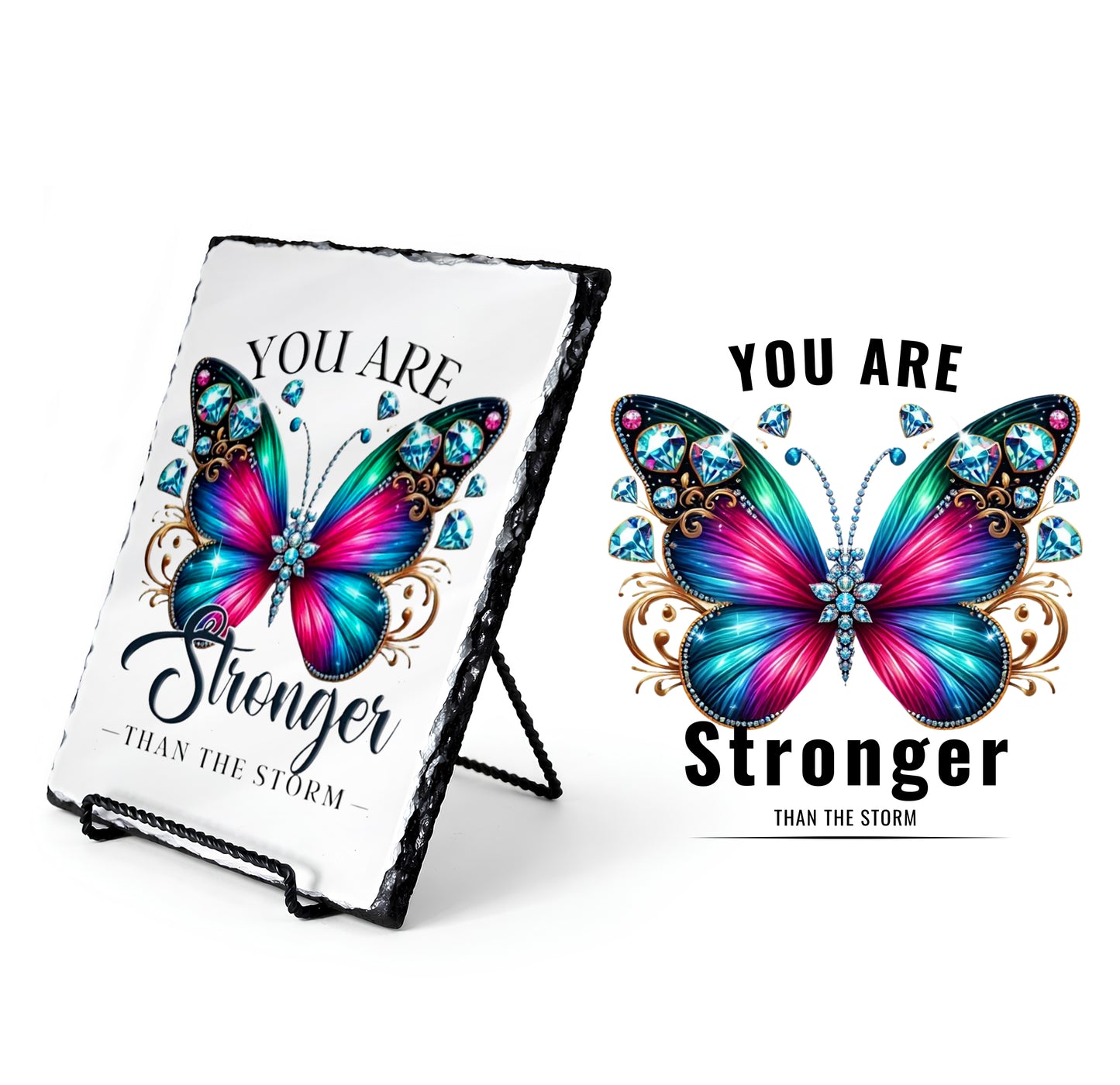 You Are Stronger Than Storm Personalized Scripture Slate