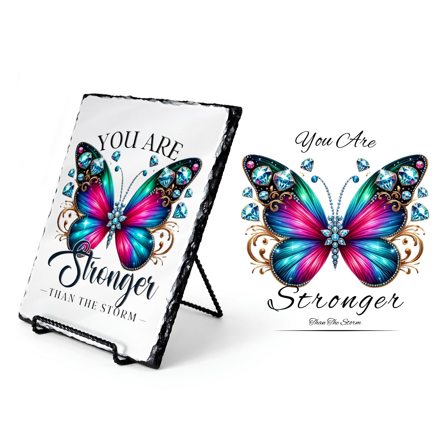 You Are Stronger Than Storm Personalized Scripture Slate