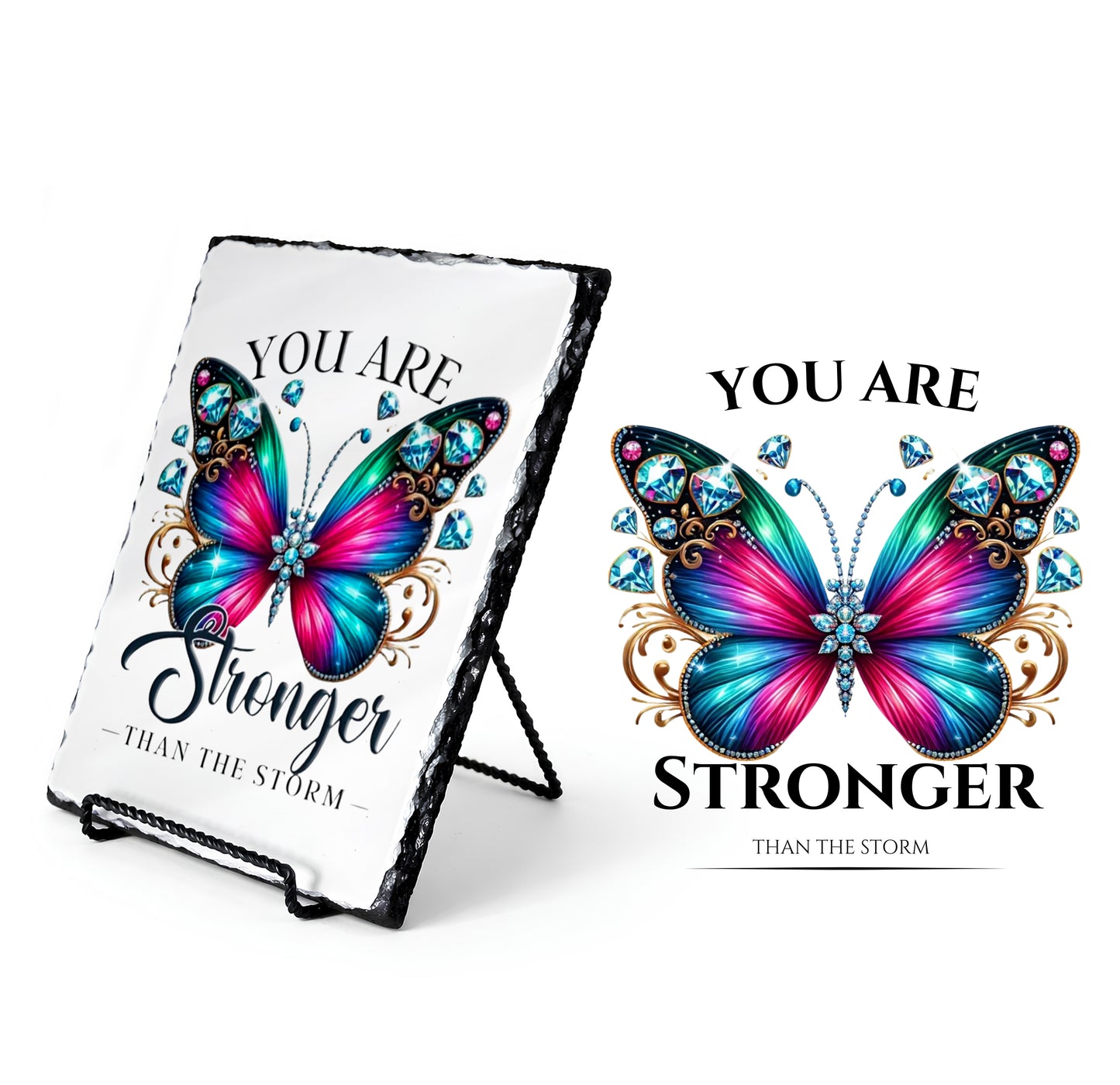 You Are Stronger Than Storm Personalized Scripture Slate