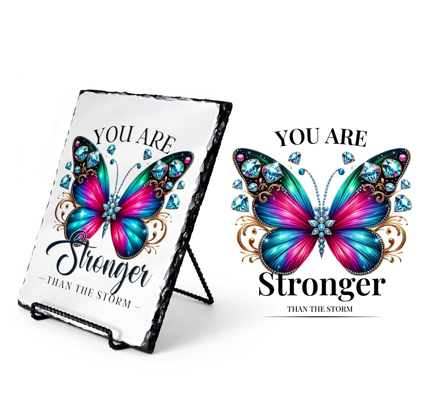 You Are Stronger Than Storm Personalized Scripture Slate