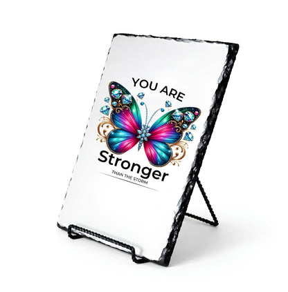 You Are Stronger Than Storm Personalized Scripture Slate