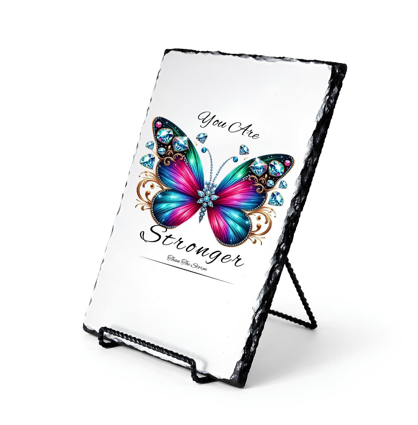 You Are Stronger Than Storm Personalized Scripture Slate