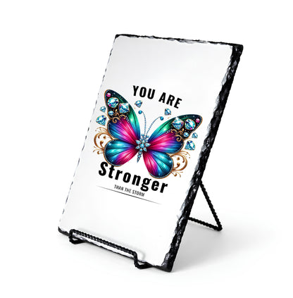 You Are Stronger Than Storm Personalized Scripture Slate