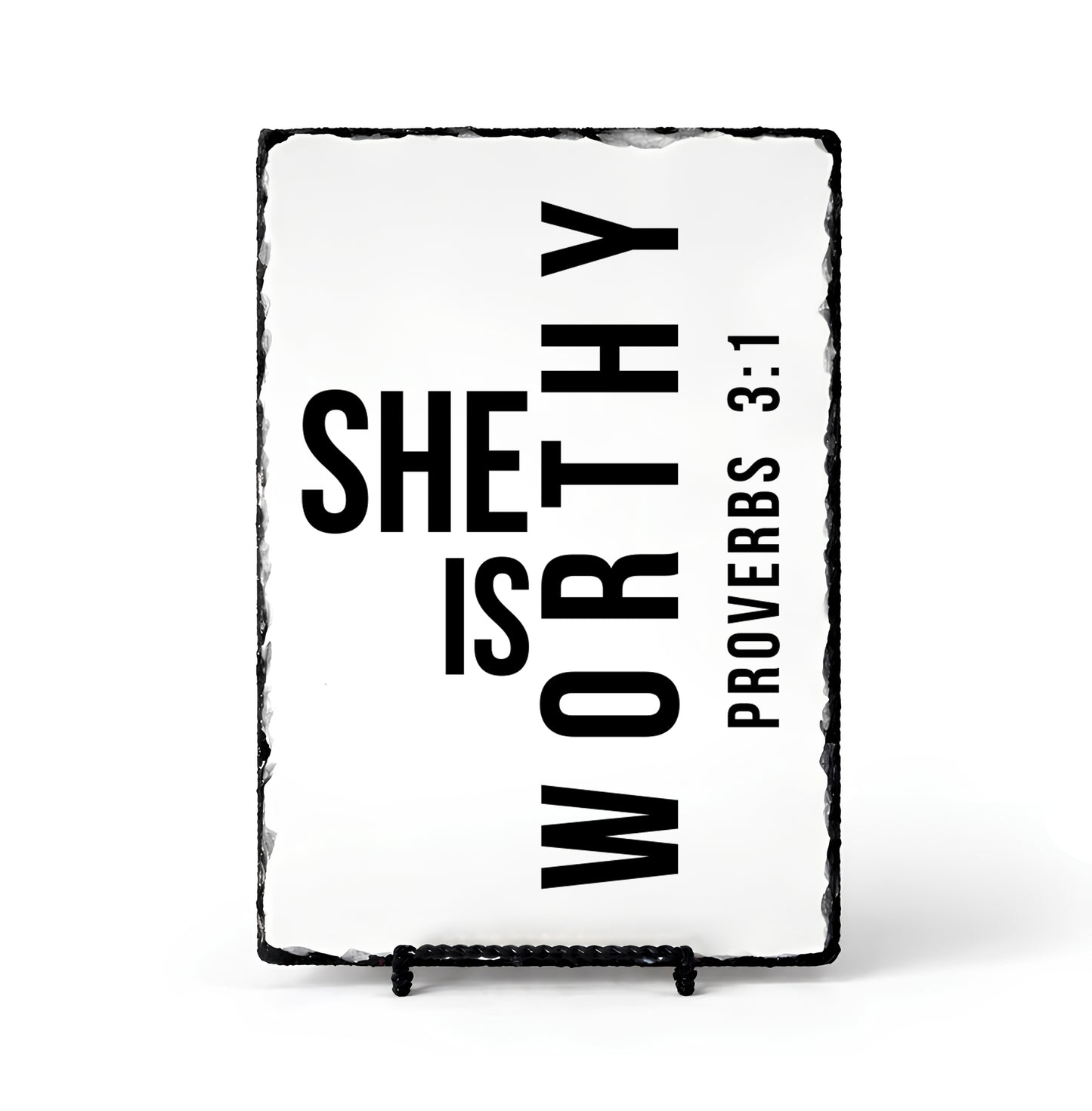 She Is Worthy Proverbs 3:1 Scripture Slate