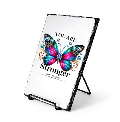 You Are Stronger Than Storm Personalized Scripture Slate