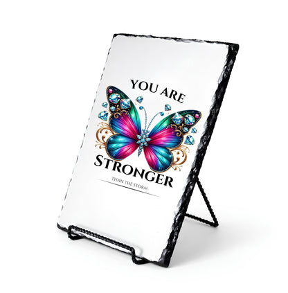 You Are Stronger Than Storm Personalized Scripture Slate