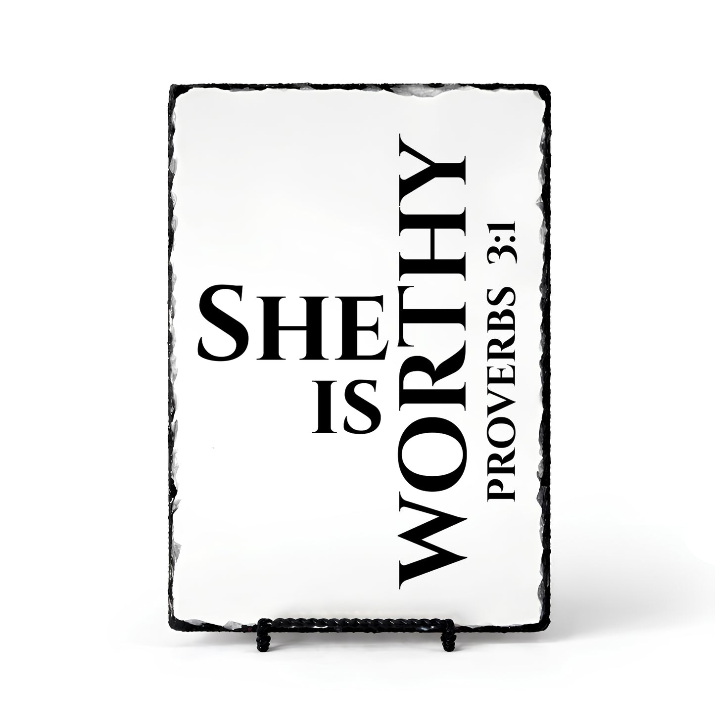 She Is Worthy Proverbs 3:1 Scripture Slate