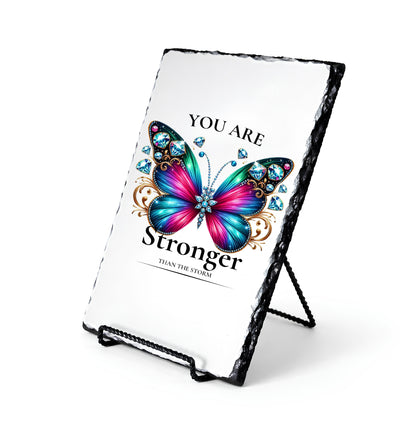 You Are Stronger Than Storm Personalized Scripture Slate