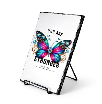You Are Stronger Than Storm Personalized Scripture Slate