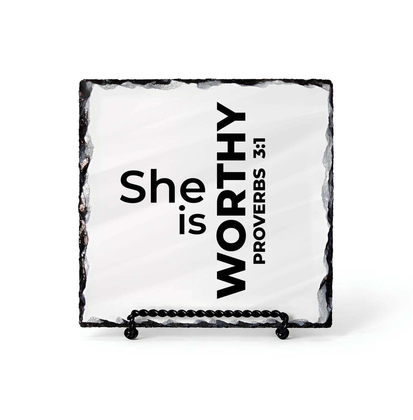 She Is Worthy Proverbs 3:1 Scripture Slate