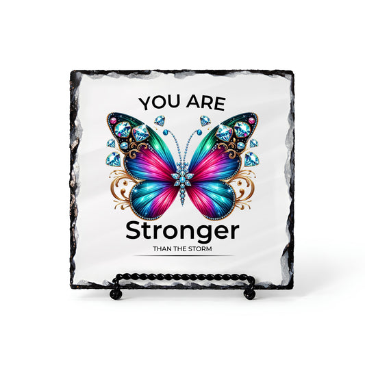 You Are Stronger Than Storm Personalized Scripture Slate