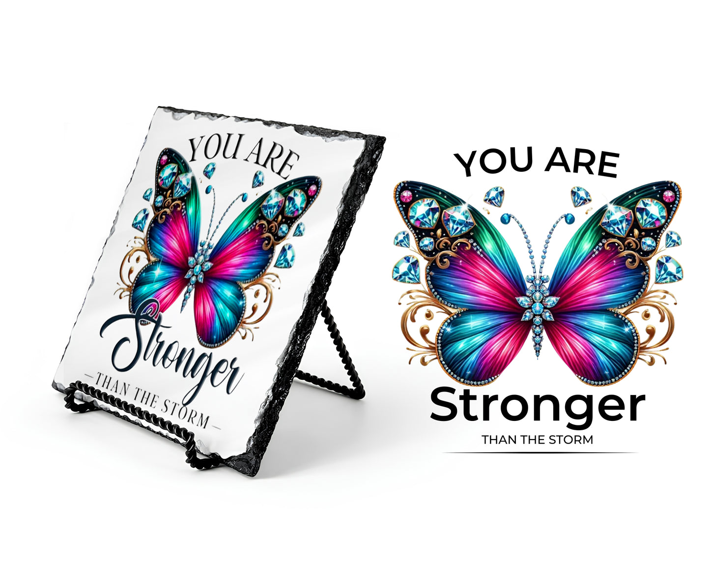 You Are Stronger Than Storm Personalized Scripture Slate