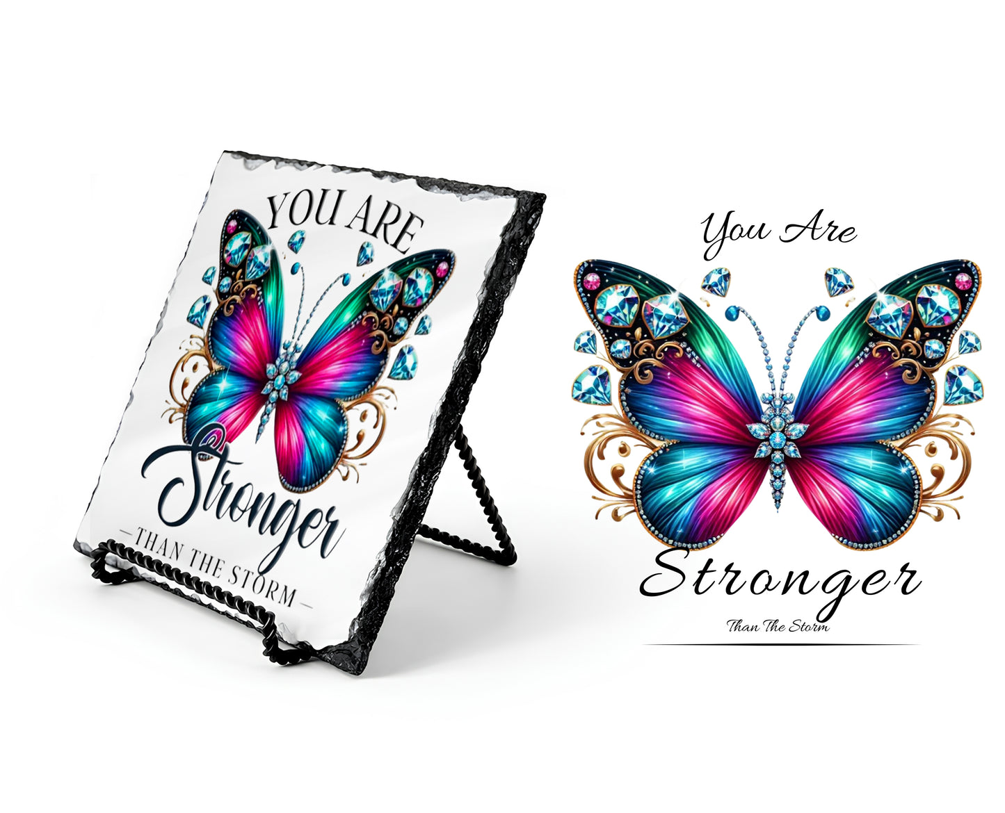You Are Stronger Than Storm Personalized Scripture Slate