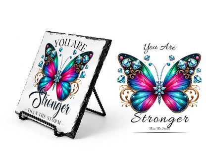 You Are Stronger Than Storm Personalized Scripture Slate