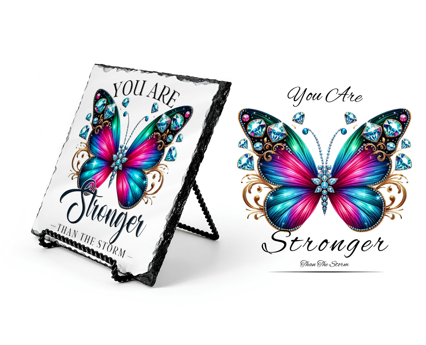 You Are Stronger Than Storm Personalized Scripture Slate