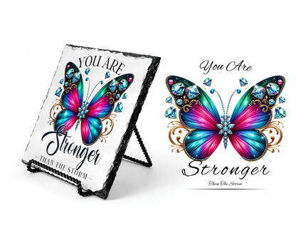 You Are Stronger Than Storm Personalized Scripture Slate