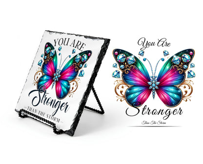 You Are Stronger Than Storm Personalized Scripture Slate