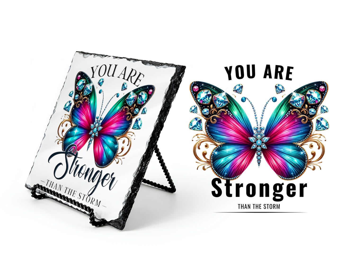You Are Stronger Than Storm Personalized Scripture Slate