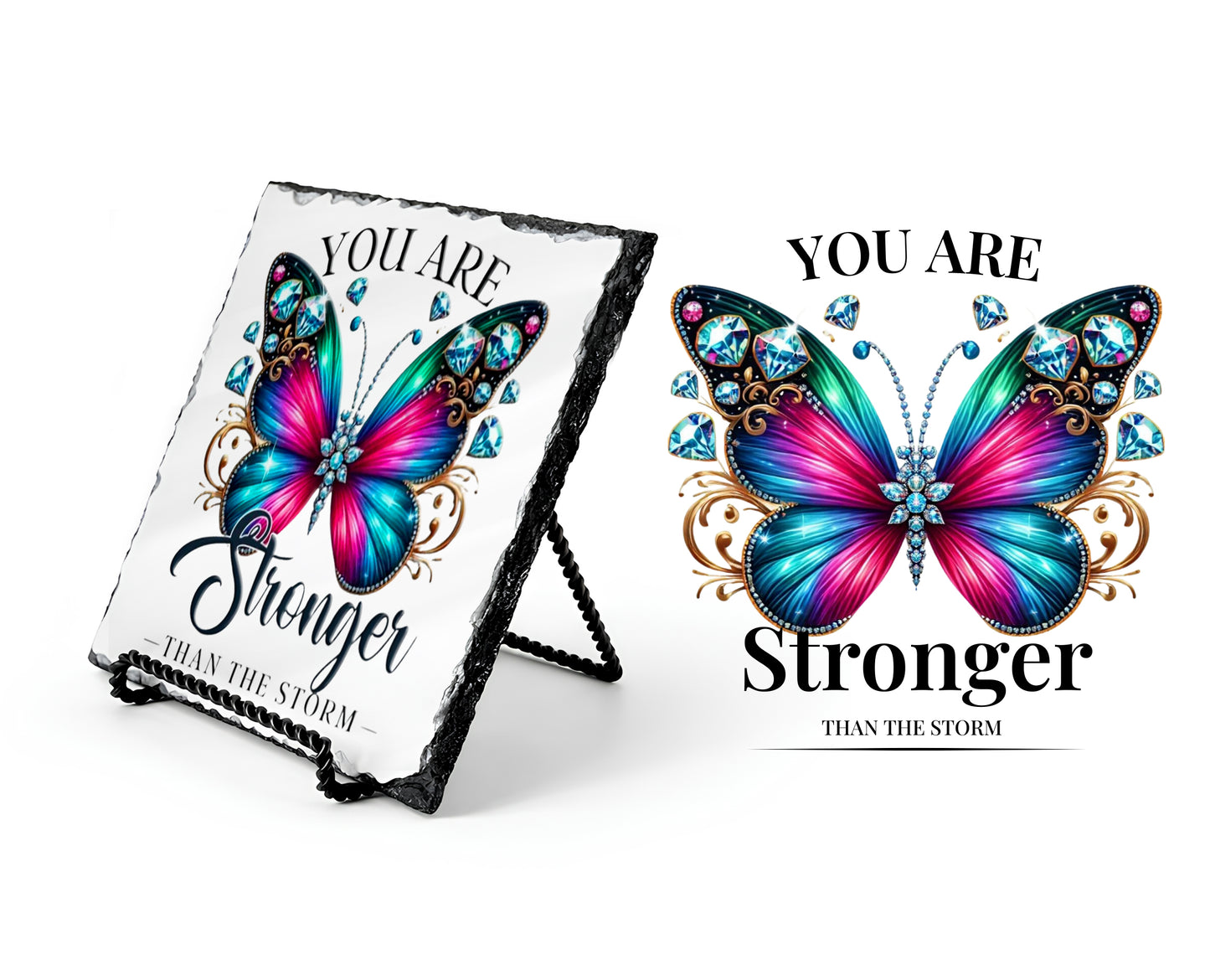You Are Stronger Than Storm Personalized Scripture Slate