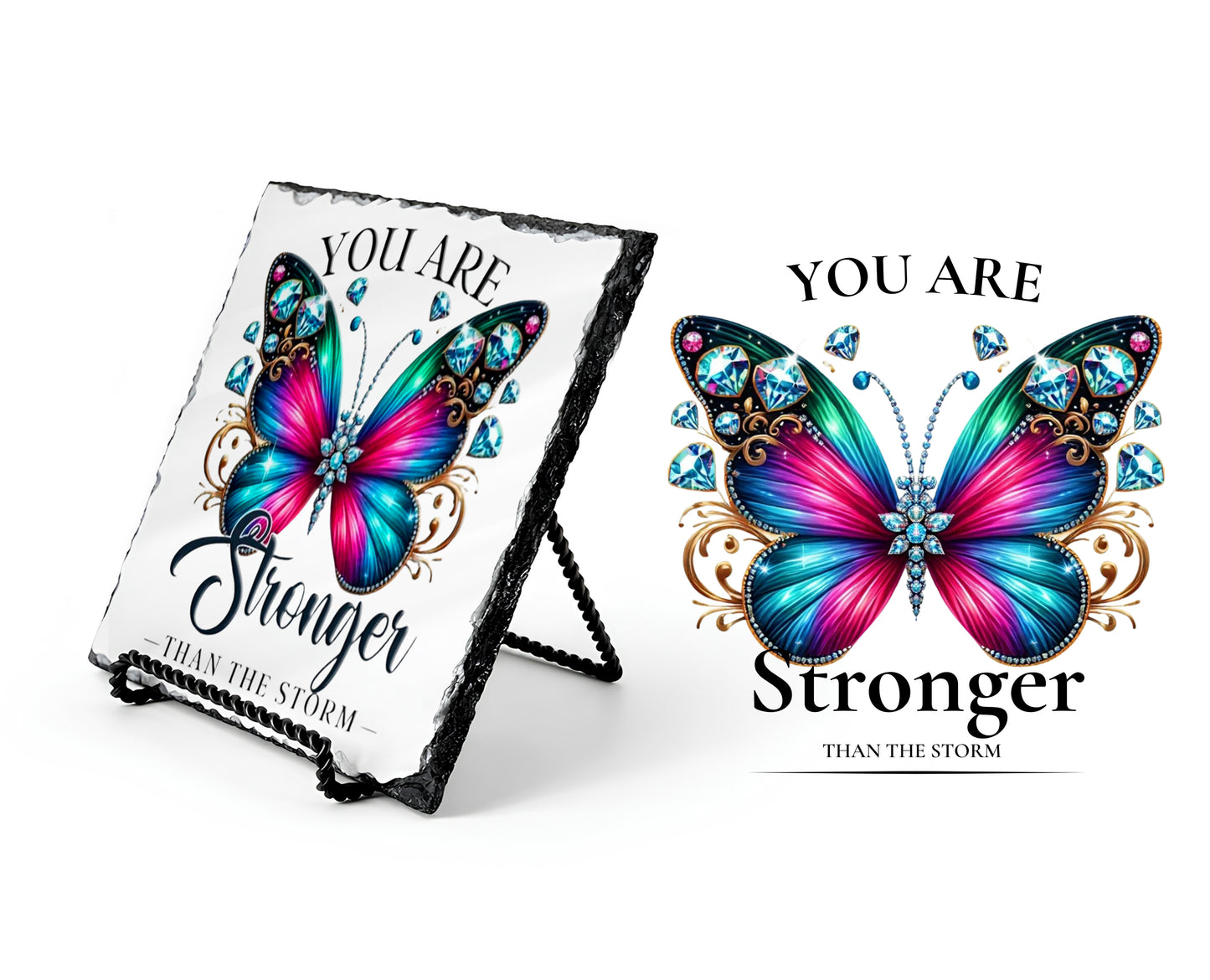 You Are Stronger Than Storm Personalized Scripture Slate
