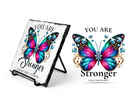 You Are Stronger Than Storm Personalized Scripture Slate