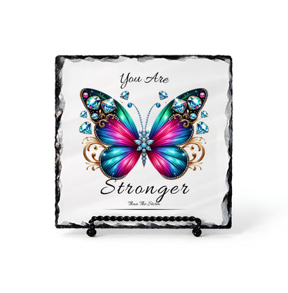 You Are Stronger Than Storm Personalized Scripture Slate