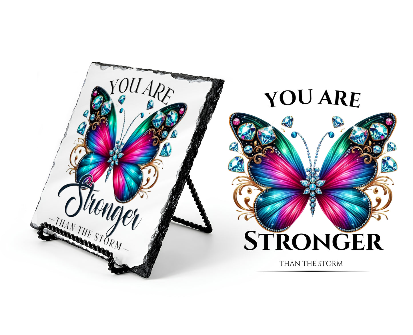 You Are Stronger Than Storm Personalized Scripture Slate