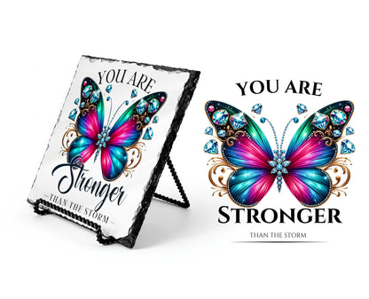 You Are Stronger Than Storm Personalized Scripture Slate