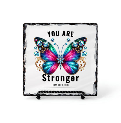 You Are Stronger Than Storm Personalized Scripture Slate
