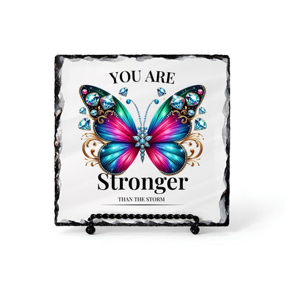 You Are Stronger Than Storm Personalized Scripture Slate