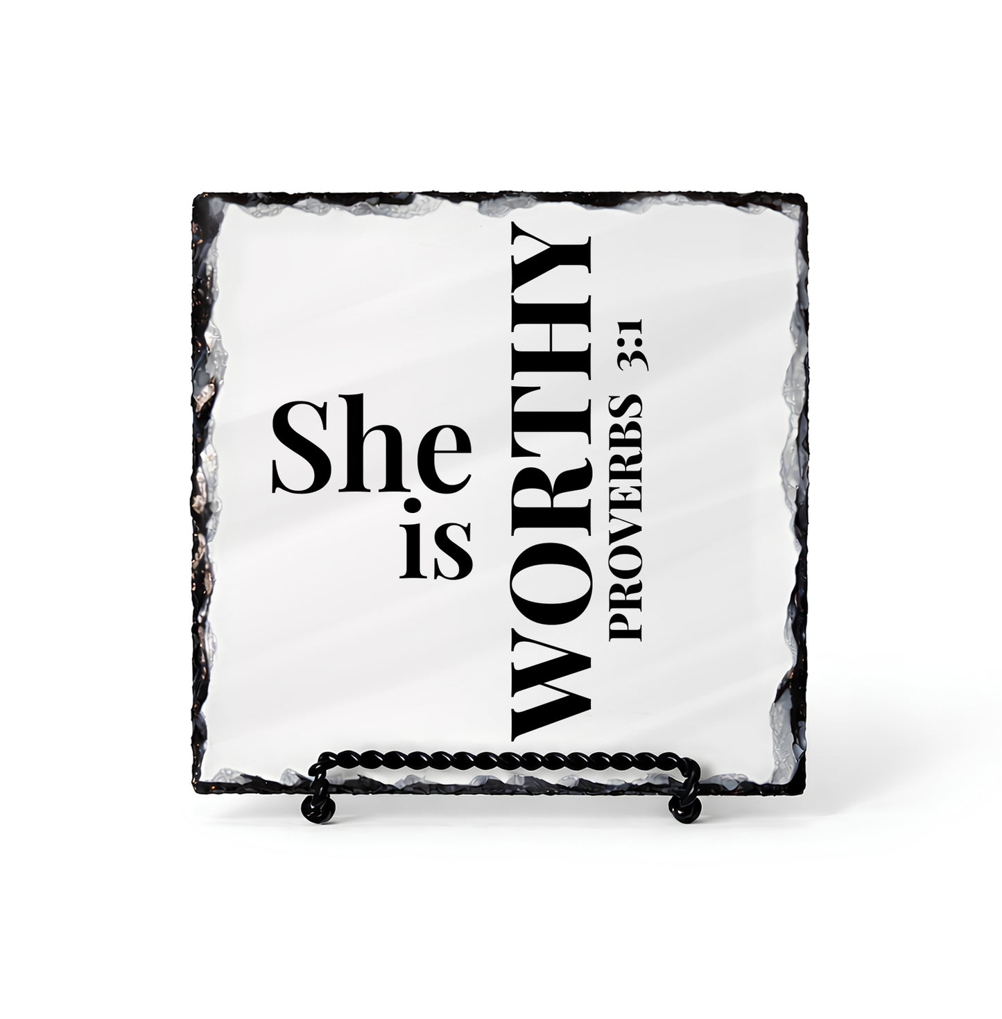 She Is Worthy Proverbs 3:1 Scripture Slate