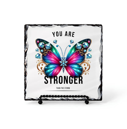 You Are Stronger Than Storm Personalized Scripture Slate