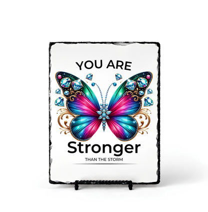 You Are Stronger Than Storm Personalized Scripture Slate