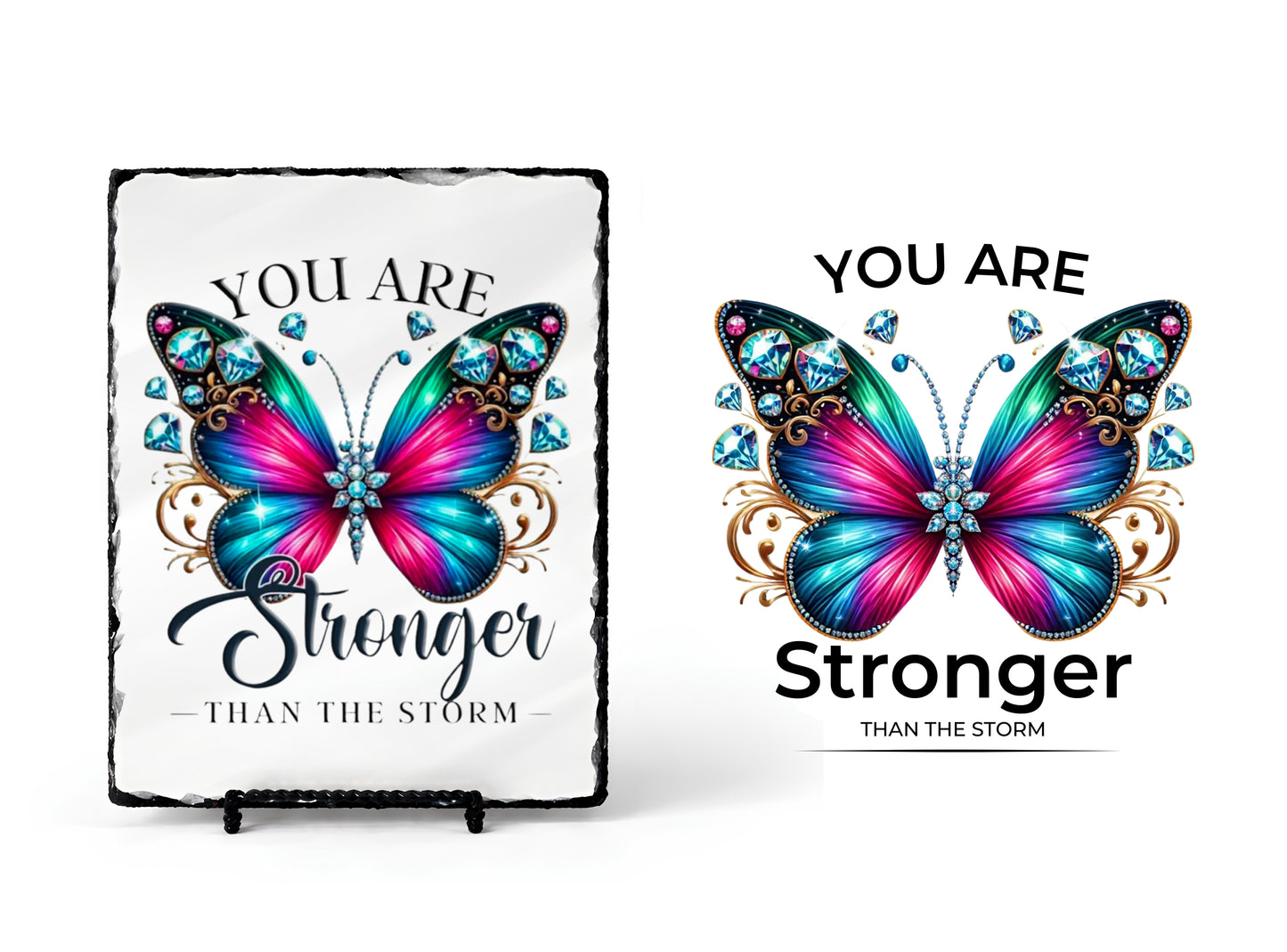 You Are Stronger Than Storm Personalized Scripture Slate