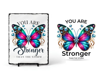 You Are Stronger Than Storm Personalized Scripture Slate