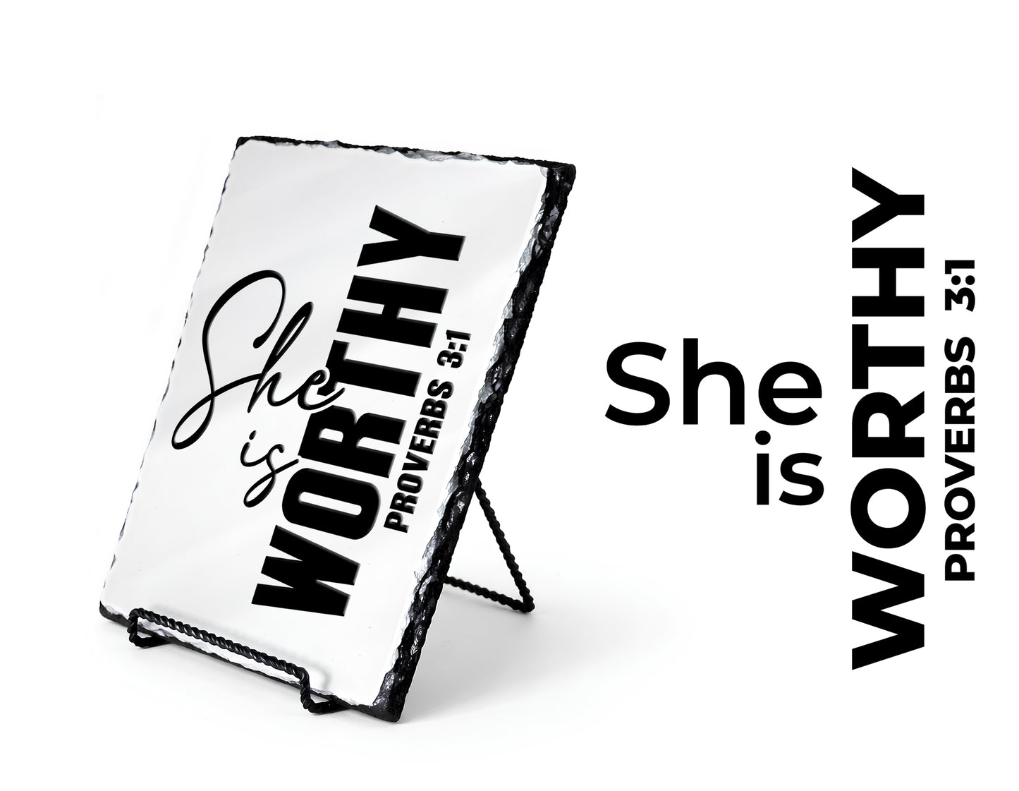 She Is Worthy Proverbs 3:1 Scripture Slate