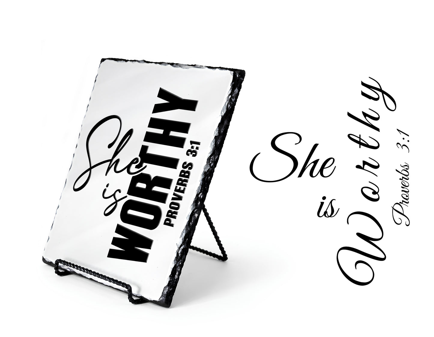 She Is Worthy Proverbs 3:1 Scripture Slate