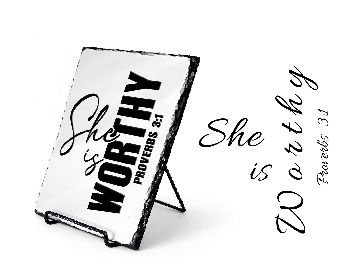 She Is Worthy Proverbs 3:1 Scripture Slate