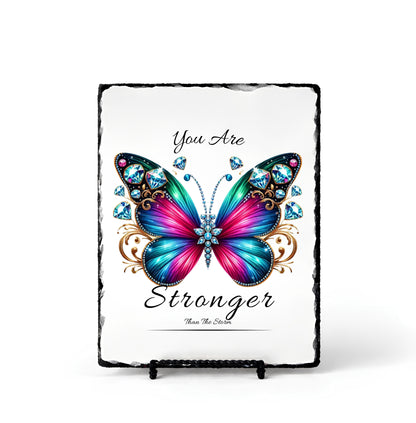 You Are Stronger Than Storm Personalized Scripture Slate