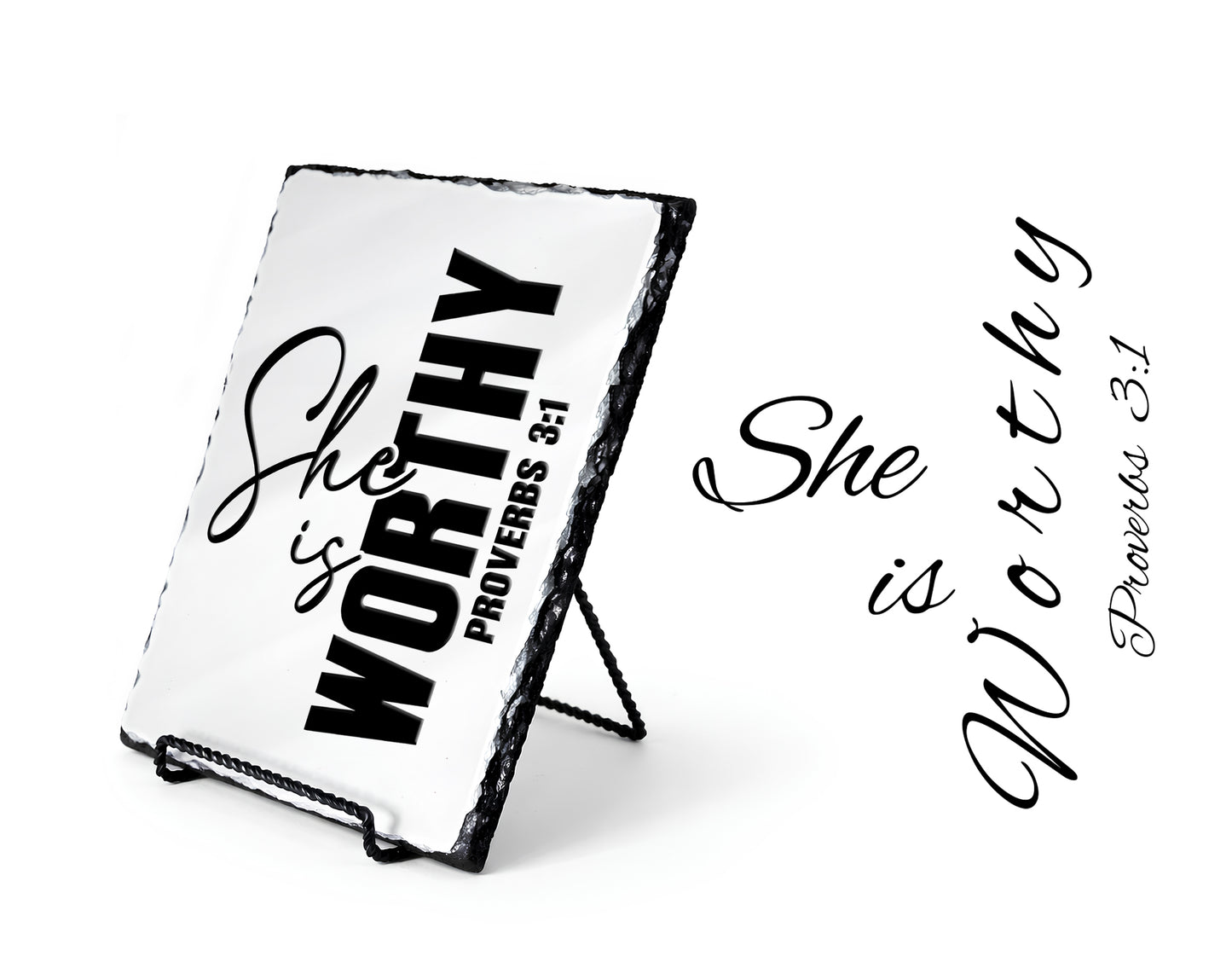 She Is Worthy Proverbs 3:1 Scripture Slate