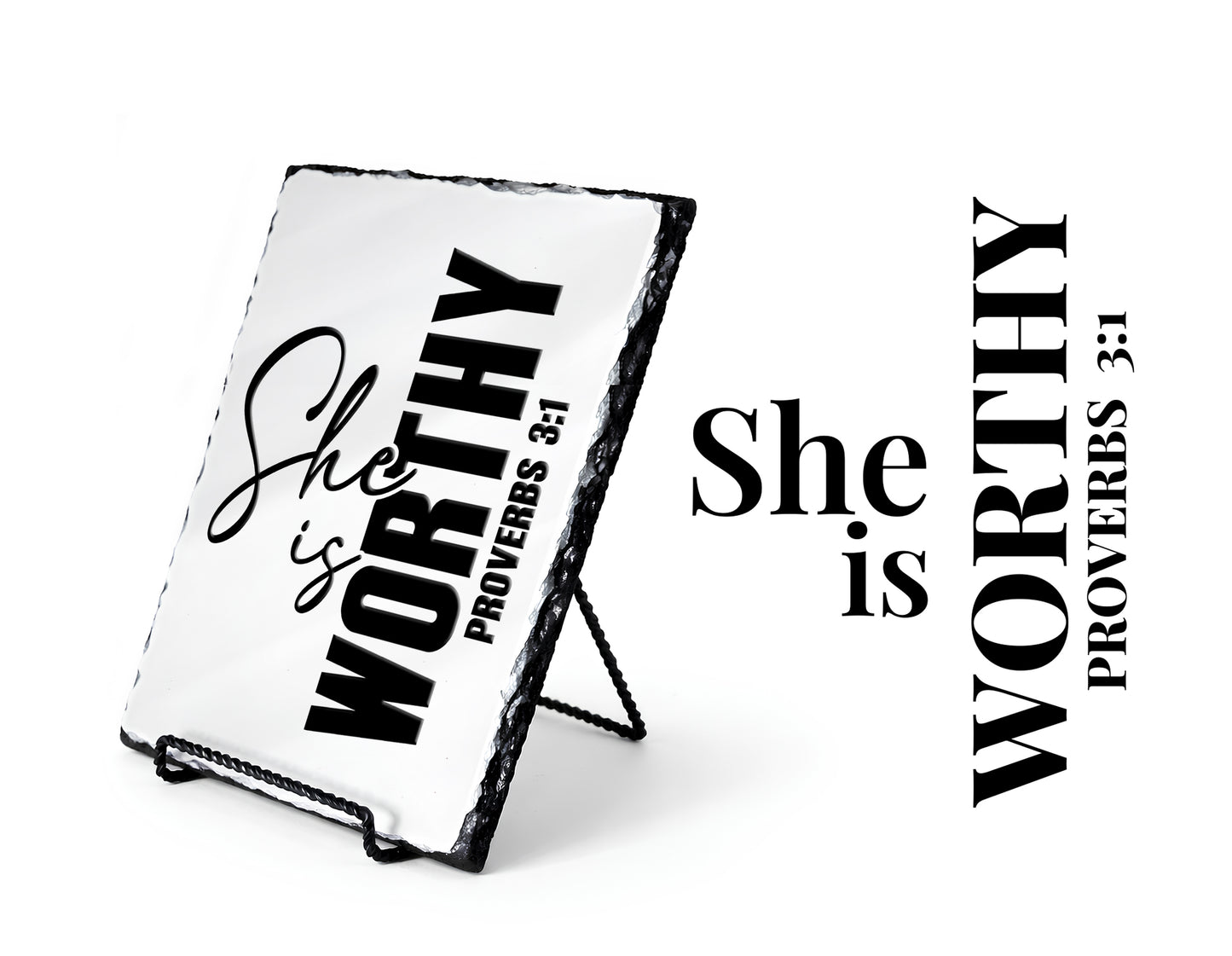 She Is Worthy Proverbs 3:1 Scripture Slate