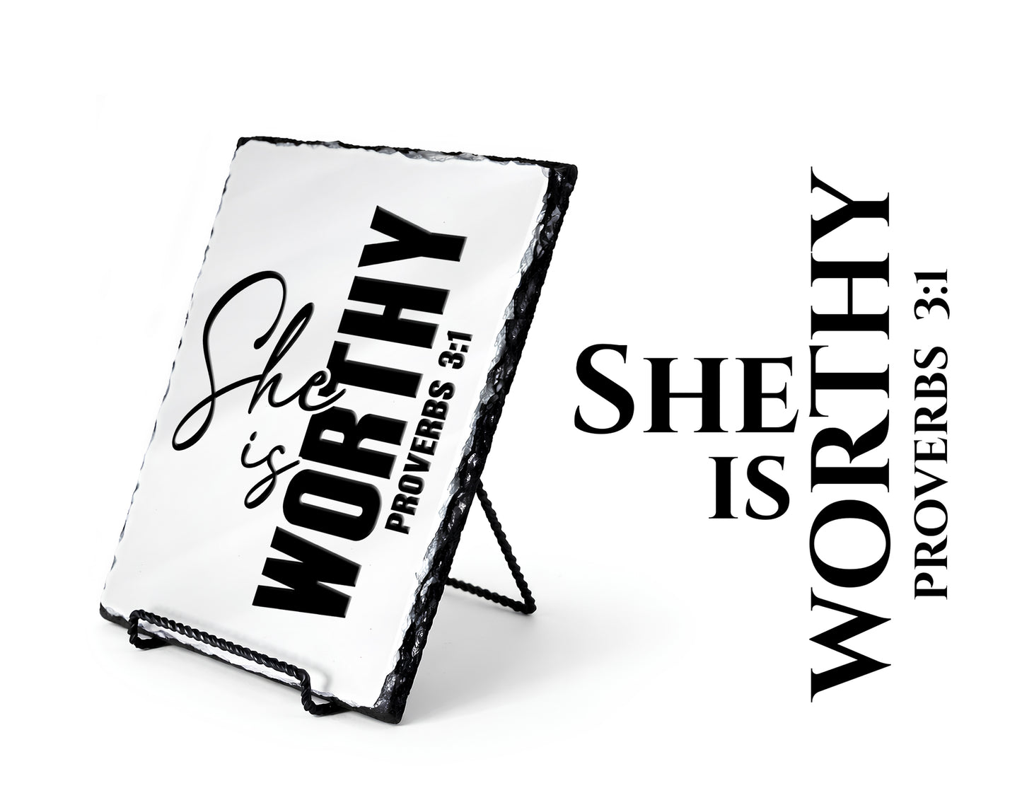 She Is Worthy Proverbs 3:1 Scripture Slate