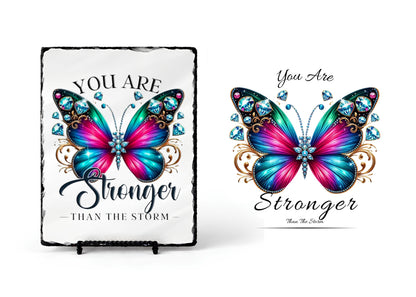 You Are Stronger Than Storm Personalized Scripture Slate