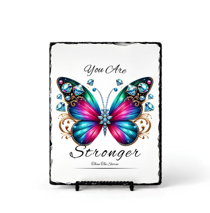 You Are Stronger Than Storm Personalized Scripture Slate