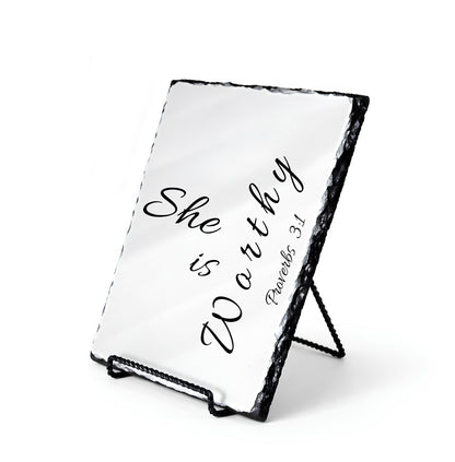 She Is Worthy Proverbs 3:1 Scripture Slate